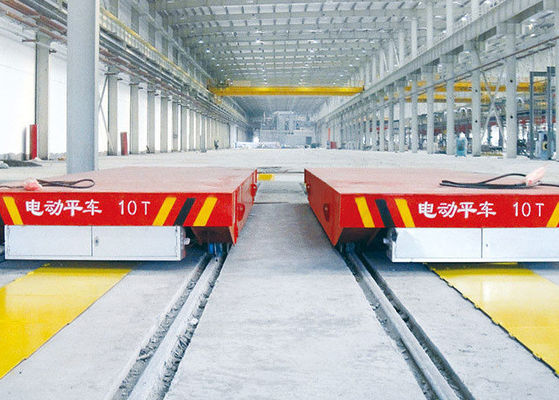 Busbar Powered Electric Flat Battery Transfer Cart with High frequency Running Heavy Duty Car