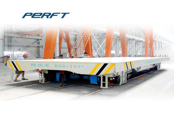 150 ton Carbon steel Rail Guided Electric Flat Transfer Cart for Factory Cargo Transportation
