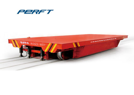150 ton Carbon steel Rail Guided Electric Flat Transfer Cart for Factory Cargo Transportation