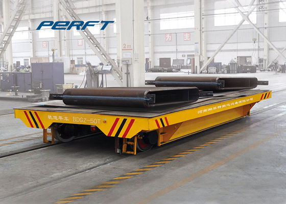 150 ton Carbon steel Rail Guided Electric Flat Transfer Cart for Factory Cargo Transportation