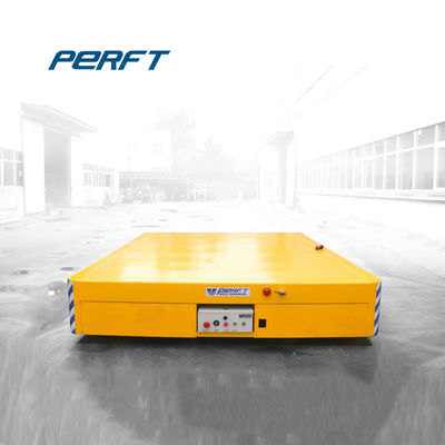 Yellow Customized Automated Motorized Battery Transfer Cart Carrier Flat Car